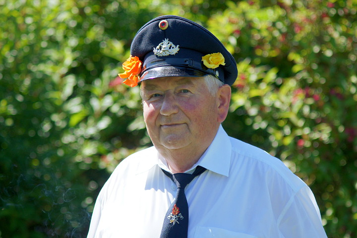 Walter Radon von der großen Trommel beim Wecken 2014